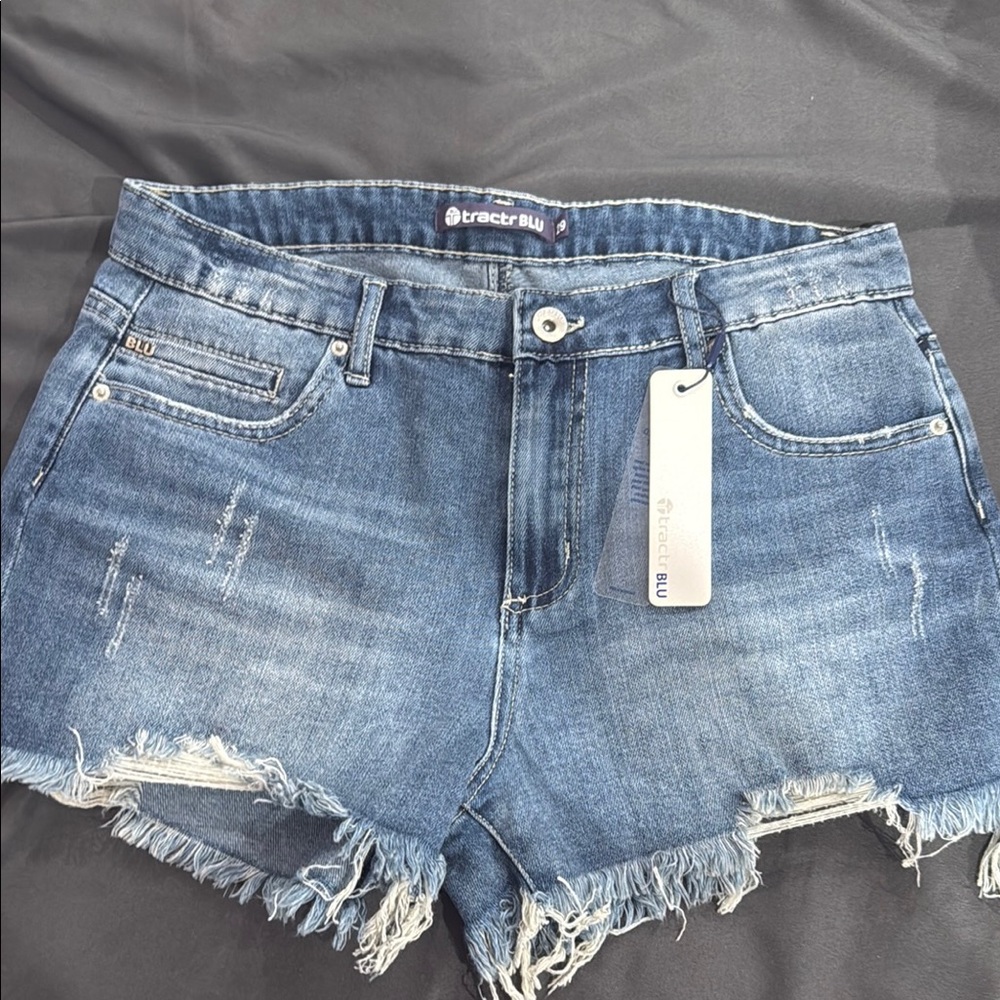 Tractr BLU Women's Blue Denim Shorts